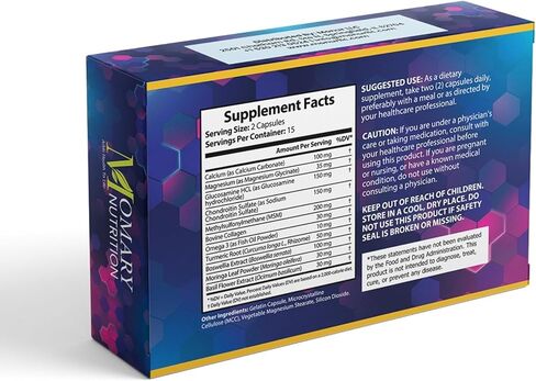 Advance Gold – Glucosamine Chondroitin MSM Turmeric Boswellia Calcium & Magnesium – Advanced Joint Comfort – Advanced Mobility Support – Supports Joint Lubrication – Inflammation Balance – 30 Capsules in Saudi Arabia