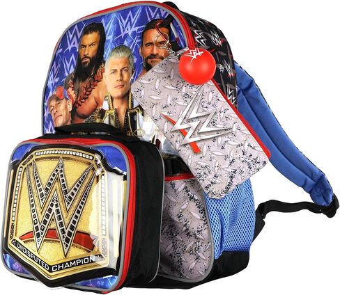 WWE Backpack 5-Piece Set Undisputed Champion 16" Book Bag with Insulated Lunch Box in Kuwait