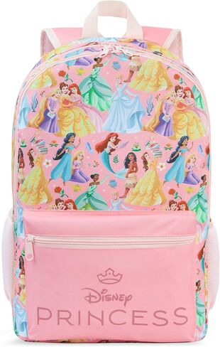 Get Trend Disney Princess Kids Backpack for Girls, 18 inch Bookbag with Padded Straps, Travel School Bag, Girls Gifts (Multi Princess) in Kuwait
