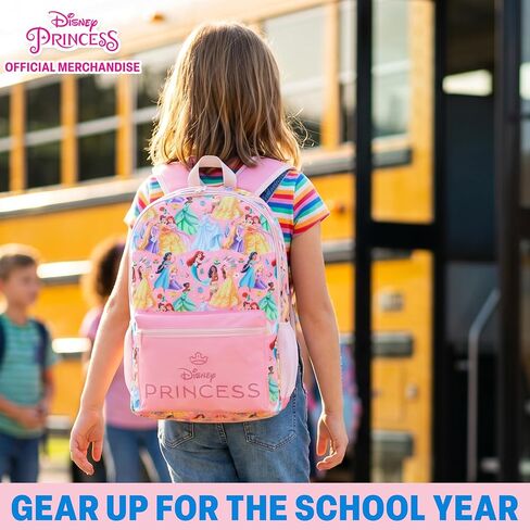 Get Trend Disney Princess Kids Backpack for Girls, 18 inch Bookbag with Padded Straps, Travel School Bag, Girls Gifts (Multi Princess) in Kuwait