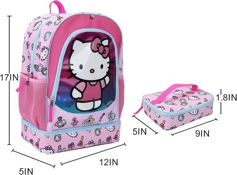Bioworld Hello Kitty Makeup Icons 5-Piece 17" Backpack Set in Kuwait