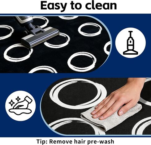 Large Classroom Rugs Elementary 7'7''x13',Daycare Rug with Colorful Rings,Black Classroom Rug for Preschool & Kindergarten, Seating Spots Rugs for Kids Room & Playroom - Seats 24 in Saudi Arabia