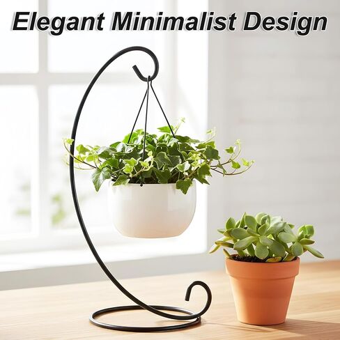 12 Pack Ornament Display Stands, 9.1 Inch Black Iron Hanging Hook Rack Holder for Christmas Decorations, Glass Globe Terrarium, Witch Ball and Air Plant Display in Kuwait