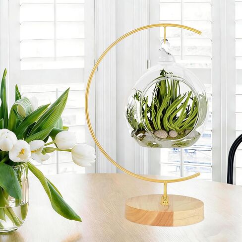 11 Inch Gold Ornament Display Stand, Metal Ornament Hanger Stand for Hanging Glass Globe, Air Plant Terrarium, Witch Ball, Christmas Ornament and Home Wedding Decoration (11in Gold) in Saudi Arabia