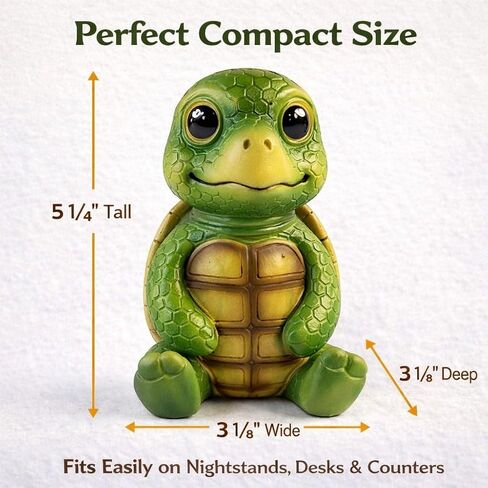 Baby Turtle Eyeglasses Holder Stand – “Shelldon" Funny & Cute Glasses Holder for Desk, Nightstand or Office – Resin Eyewear Organizer for Reading Glasses, Sunglasses & Prescription Frames – Fun Turtle Figurine Decor in Kuwait