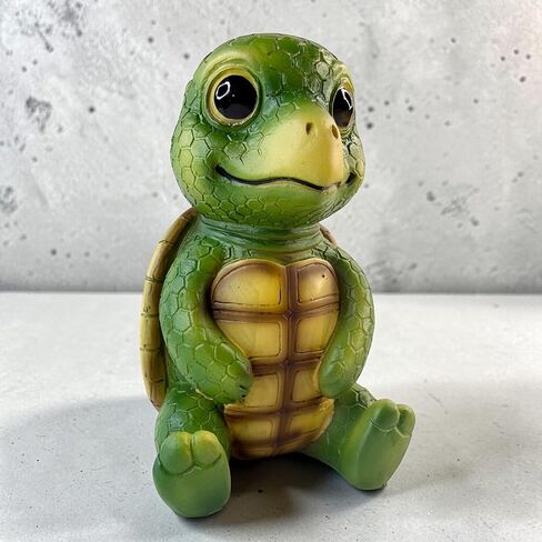 Baby Turtle Eyeglasses Holder Stand – “Shelldon" Funny & Cute Glasses Holder for Desk, Nightstand or Office – Resin Eyewear Organizer for Reading Glasses, Sunglasses & Prescription Frames – Fun Turtle Figurine Decor in Kuwait