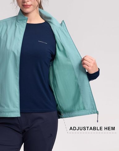 Pioneer Camp Women's Lightweight Softshell Vest Windproof Sleeveless Jacket with Zip Pockets for Running Hiking Fishing in Kuwait