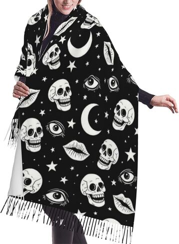 Women Scarf Fashion Pashmina Shawls Wrap Cashmere Winter Warm for Wedding Travel Party in Kuwait