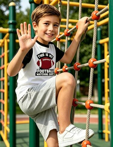 Jimonda Toddler Boys Cotton Shorts set Kids short Sleeve Summer Clothing Set Soft Lightweight 4pc Outdoor Outfit 2-14 Years in Kuwait