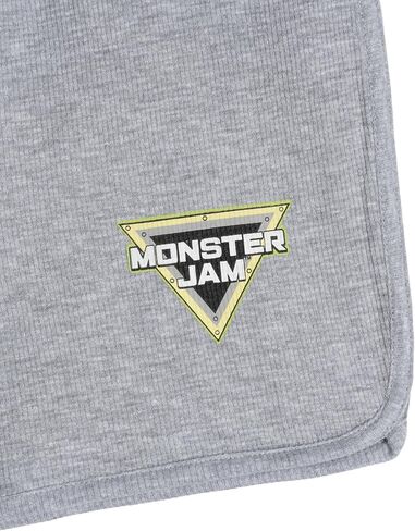 مجموعة ملابس Monster Jam من تي شيرت بكتف منسدل وسروال قصير من نسيج الوافل للأطفال الصغار إلى الأطفال الكبار Grave Digger in Kuwait