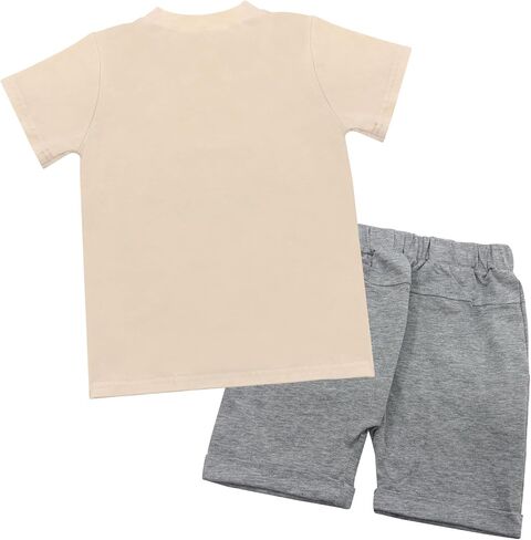 Toddler Boys Birthday Boy Outfit 2Pcs Short Sleeve Graphic T-Shirt & Casual Shorts Summer Clothes Set in Saudi Arabia