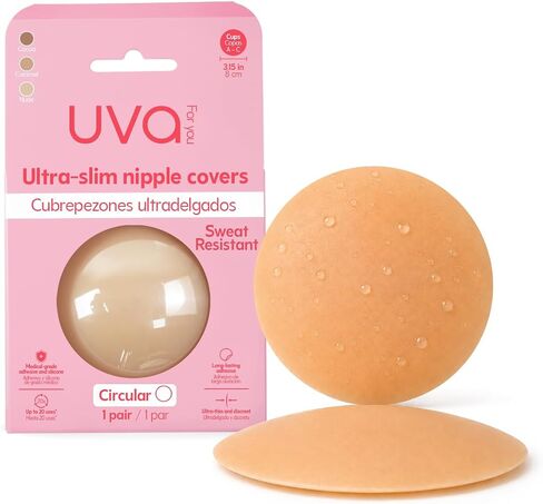 Uva Nipple Covers for Women Adhesive Bra Ultra-Thin Matte Silicone Hypoallergenic Reusable 20+ Times, Confortable Nipple Pads in Saudi Arabia