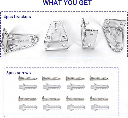 2 Inch Hold Down Brackets, Clear Plastic Blinds Bottom Rail Hold Clips Replacement Blind Parts with Install Screws for Horizontal Blinds Shades Window Doors (4 Pack ) in Saudi Arabia