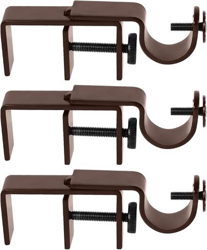 Outside Mounted Blinds Curtain Rod Bracket Attachment No Drill No Tool Required Fit for 1.3-2 inches Rectangle Headrail (Patent Depending) in Kuwait