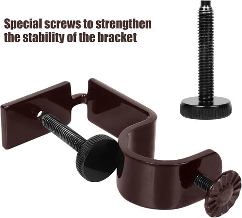 Outside Mounted Blinds Curtain Rod Bracket Attachment No Drill No Tool Required Fit for 1.3-2 inches Rectangle Headrail (Patent Depending) in Kuwait