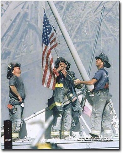 CEECOLES New York Firefighters Raising Flag at Ground Zero 9/11 11x14 Silver Halide Photo Print. in Saudi Arabia