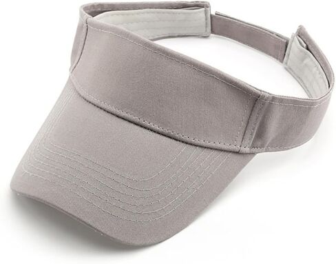 Sport Sun Visor Hats Adjustable Empty Top Baseball Cap Cotton Ball Caps for Women and Men Grey in Kuwait