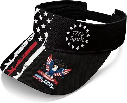 250 Anniversary USA Visor Hats for Women Men Uv Protection Adjustable Sun Visor Hats for Sports in Saudi Arabia