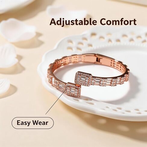 Solid Gold over S925 Sterling Silver Contrast-Tone Open Bangle for Men, with Crisscross Moissanite Setting, Bold Accessory for Contrast Outfits in Kuwait