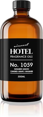AirScent Hotel Diffuser Oil No. 1059 Inspired by the Hotel Scent Renew - Sugared Lemon Candied Grape Rhubarb - Fragrance Oil for Ultrasonic and Waterless Diffusers and Crafting - 10 mL, 0.34 fl oz in Kuwait