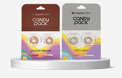 Aqua Color Daily Disposable Color Contact Lens, Candy Combo Pack (Spicy Gray & Stromy Grey) in Saudi Arabia