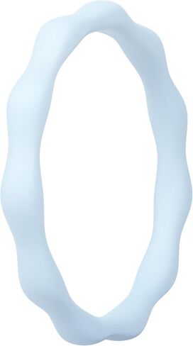 ThunderFit Silicone Rings Wedding Bands for Women, 3mm Wide, 2.4mm Thick, Women's Self-Stacking Rings, Rubber Engagement Bands, 1/3 Variety Multipack in Kuwait
