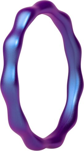 ThunderFit Silicone Rings Wedding Bands for Women, 3mm Wide, 2.4mm Thick, Women's Self-Stacking Rings, Rubber Engagement Bands, 1/3 Variety Multipack in Kuwait