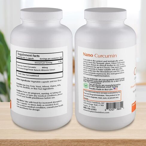 One Planet Nutrition Nano Curcumin 100 mg Capsules (120 Count), Turmeric Extract, Nano for High Absorption, Supports Overall Health, Non-GMO, Vegan, Gluten-Free | Turmeric Extract, High Absorption, Supports Overall Health, Non-GMO, Vegan, Gluten-Free in Saudi Arabia
