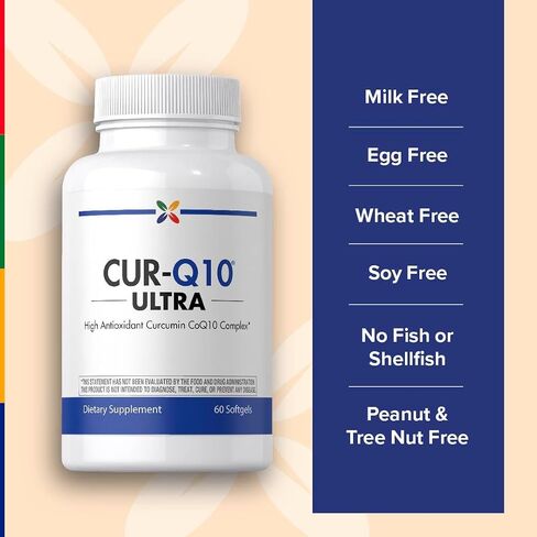 Stop Aging Now - Curcumin CoQ10 Complex - with Turmeric Root Extract - Antioxidant & Cardiovascular Support - 60 Softgels in Saudi Arabia