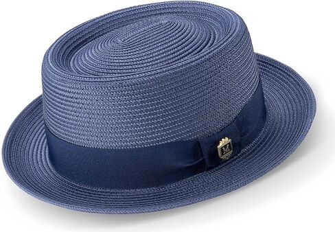 MONTIQUE Signature Ribbon Band Fedora Hat for Men | Fashionable & Elegant Design Porkpie Hat to Elevate Men’s Style | H-95 in Saudi Arabia