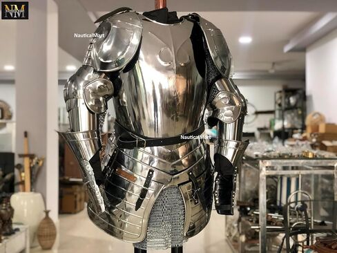 NauticalMart Medieval Combat Full Body Armour Suit Knight Suit of Armor Medieval Crusader Armour Costume | Collectible Gift, Perfect for Christmas & Holiday Gifting in Kuwait