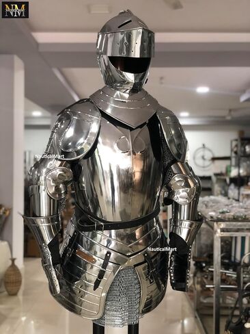 NauticalMart Medieval Combat Full Body Armour Suit Knight Suit of Armor Medieval Crusader Armour Costume | Collectible Gift, Perfect for Christmas & Holiday Gifting in Kuwait