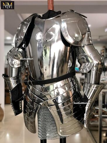 NauticalMart Medieval Combat Full Body Armour Suit Knight Suit of Armor Medieval Crusader Armour Costume | Collectible Gift, Perfect for Christmas & Holiday Gifting in Kuwait