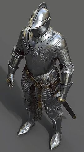 NauticalMart Medieval Combat Full Body Armour Suit Knight Suit of Armor Medieval Crusader Armour Costume | Collectible Gift, Perfect for Christmas & Holiday Gifting in Kuwait