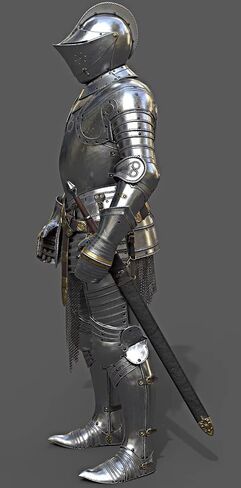 NauticalMart Medieval Combat Full Body Armour Suit Knight Suit of Armor Medieval Crusader Armour Costume | Collectible Gift, Perfect for Christmas & Holiday Gifting in Kuwait