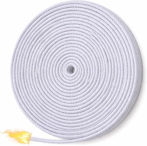 33 ft Cotton Wicks for Oil Lamps 1/8 in Braided Round Candle Wicks for Candle Making Cotton Oil Lamp Wick DIY Handmade Candles Making Supplies for Kerosene Alcohol Lamp Lantern 10M in Kuwait