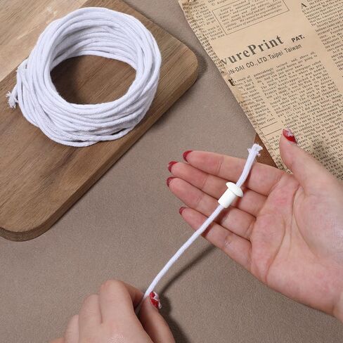 33 ft Cotton Wicks for Oil Lamps 1/8 in Braided Round Candle Wicks for Candle Making Cotton Oil Lamp Wick DIY Handmade Candles Making Supplies for Kerosene Alcohol Lamp Lantern 10M in Kuwait