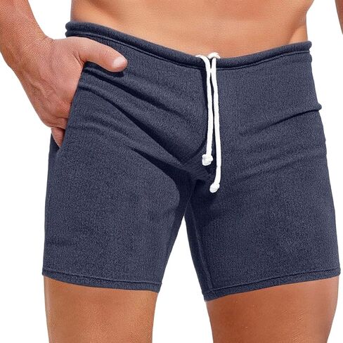 Mens Soft Lounge Sleep Shorts Comfortable Ribbed Knit Pajama Cotton Shorts Hubby BF His Birthday in Kuwait