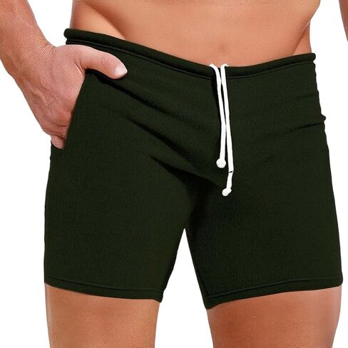 Mens Soft Lounge Sleep Shorts Comfortable Ribbed Knit Pajama Cotton Shorts Hubby BF His Birthday in Kuwait
