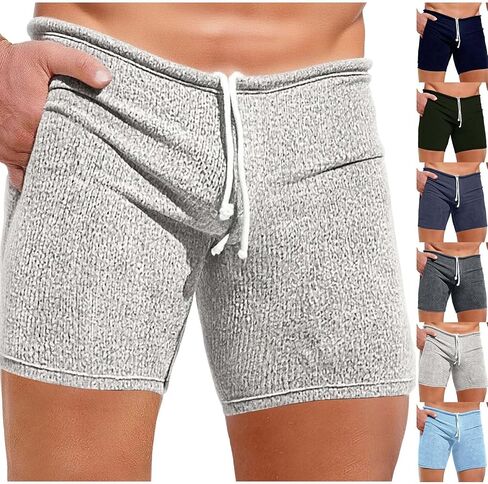 Mens Soft Lounge Sleep Shorts Comfortable Ribbed Knit Pajama Cotton Shorts Hubby BF His Birthday in Kuwait