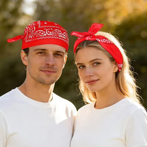 Morcheiong 8/16 Pcs Bandanas Paisley Bandana Head Scarf Headband Handkerchiefs for Men Women Boy Girls in Kuwait