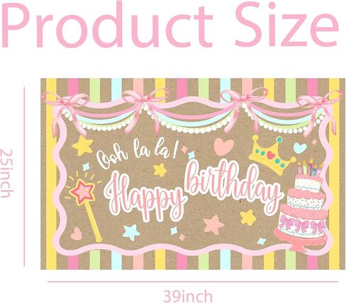 Happy Birthday Banner for Fancy Birthday Decorations Ooh La La Colorful Birthday Backdrop for Party Supplies in Saudi Arabia