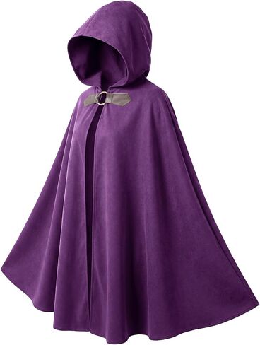 Medieval Hooded Cloak Adult Renaissance Viking Cloak Halloween Wizard Cape With Hood in Kuwait