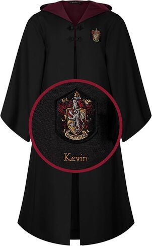 Harry Potter Personalized Gryffindor Robe - Official Hogwarts House Costume with Embroidered Crest & Wand Pocket - M-L in Saudi Arabia