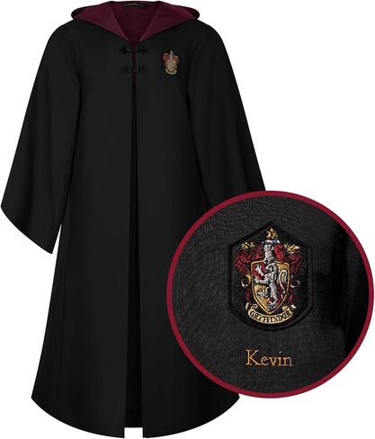 Harry Potter Personalized Gryffindor Robe - Official Hogwarts House Costume with Embroidered Crest & Wand Pocket - M-L in Saudi Arabia