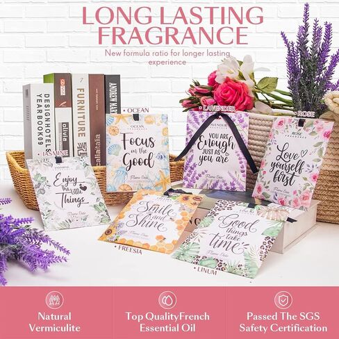 6 Pack Scented Sachets with Motivational Message Gift for Girlfriends Parties Women Birthday in Kuwait