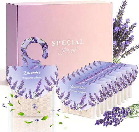 18 Pack Lavender Scented Sachets for Drawer and Closet - Long Lasting Air Fresheners for Home & Closet, Hanging Odor Eliminator Bags for Car, Wardrobe, Storage, Portable Deodorizer Fragrance Sachets in Saudi Arabia
