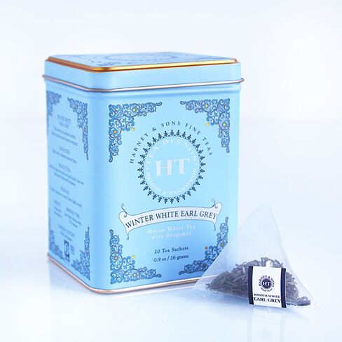 Winter White Earl Grey, 20 Sachets in tin by Harney & Sons in Saudi Arabia