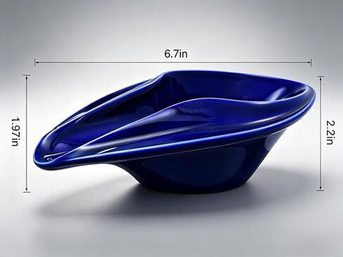 Ceramic Decorative Bowl Luxury Yacht-Inspired – Sculptural Glossy Blue Design, Modern Catchall Tray for Desk, Entryway & Coffee Table Home Décor in Saudi Arabia