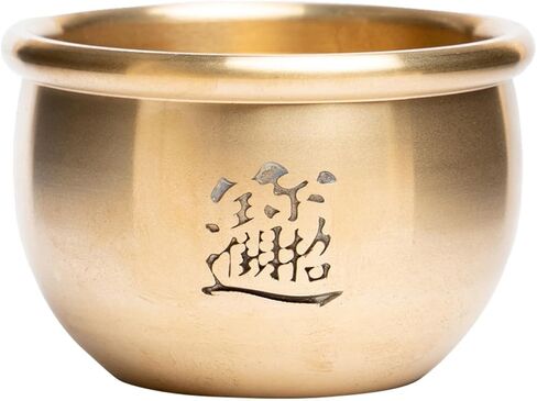 Copper Fortune Cornucopia Ashtray and Incense Burner, Unique Home Decor Storage Container for Living Room, Traditional Brass Luck Jar Accent in Kuwait
